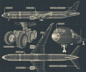 civil airliner drawing fragment